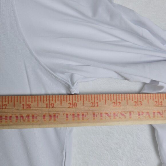 AG Adriano Green Label Men’s White Long-Sleeve Performance Golf Polo Medium - Picture 8 of 12